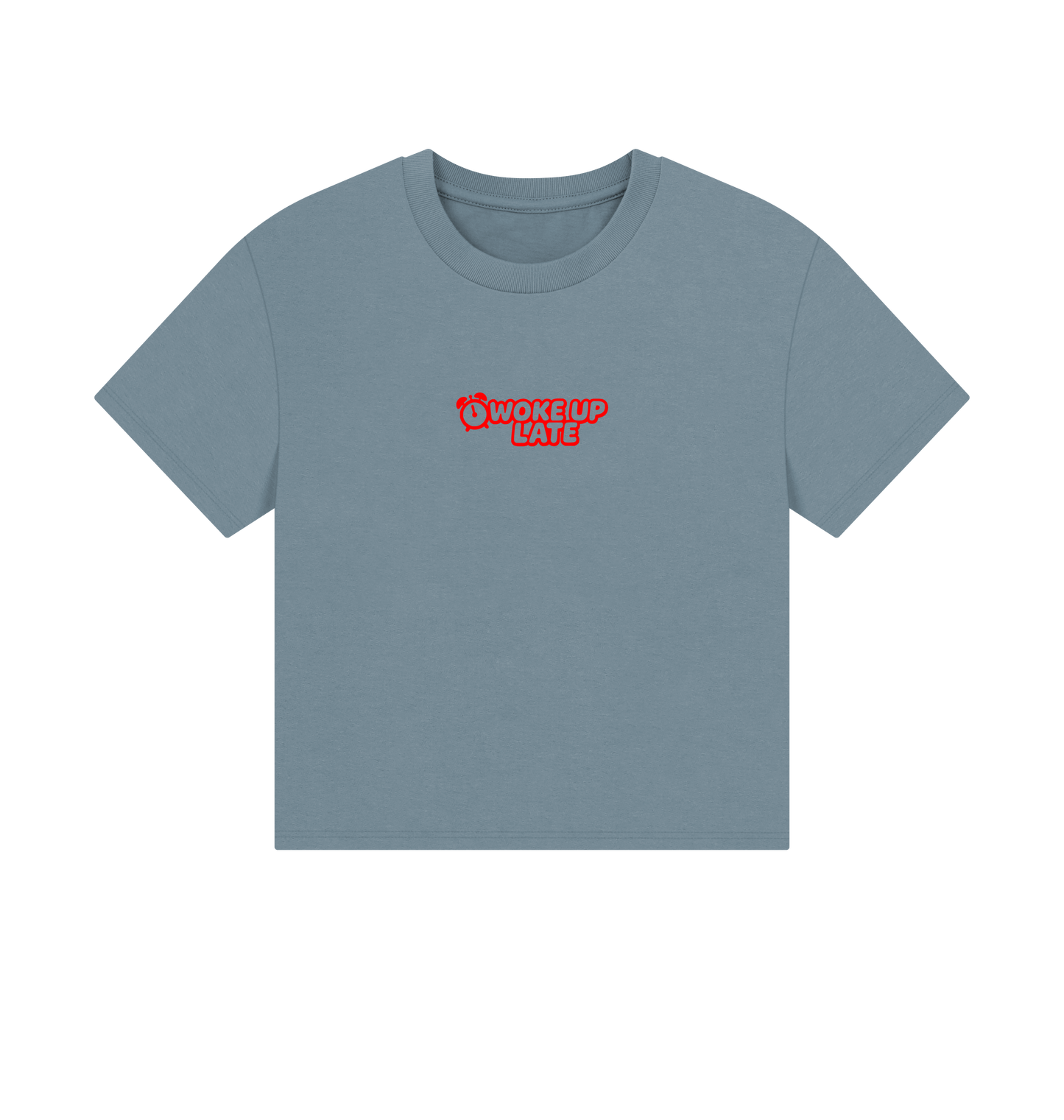 Stone Blue Printed T-shirt Front